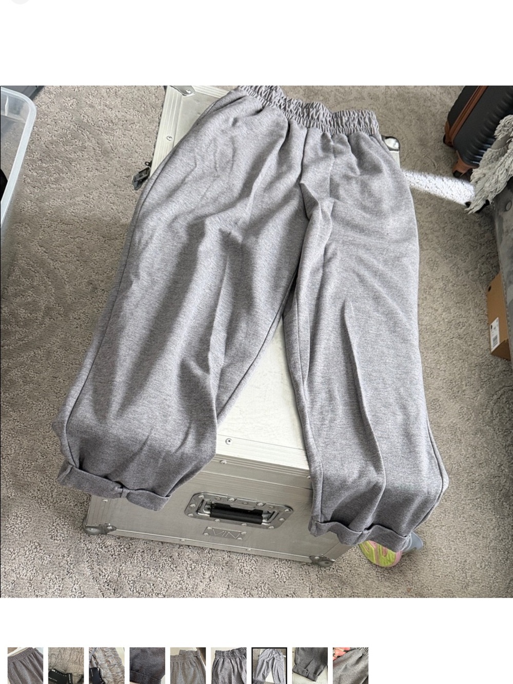 ASOS Gray Cuffed Track Pants